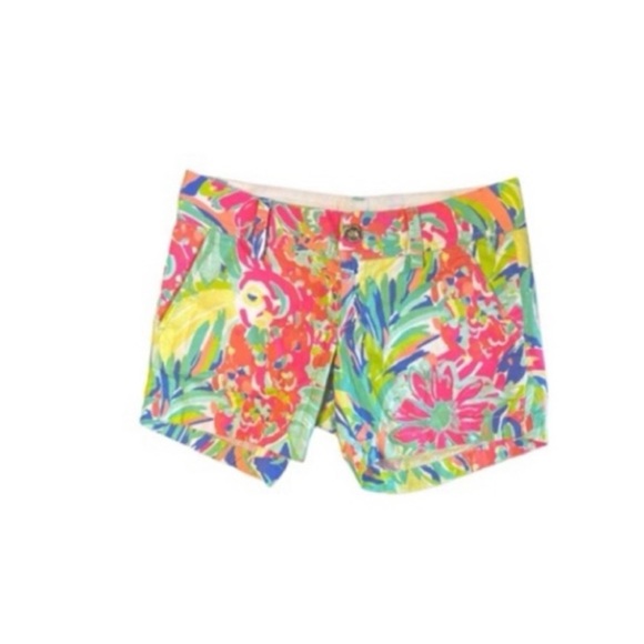 Lilly Pulitzer Pants - Lilly Pulitzer Colorful Floral Women's Shorts EUC